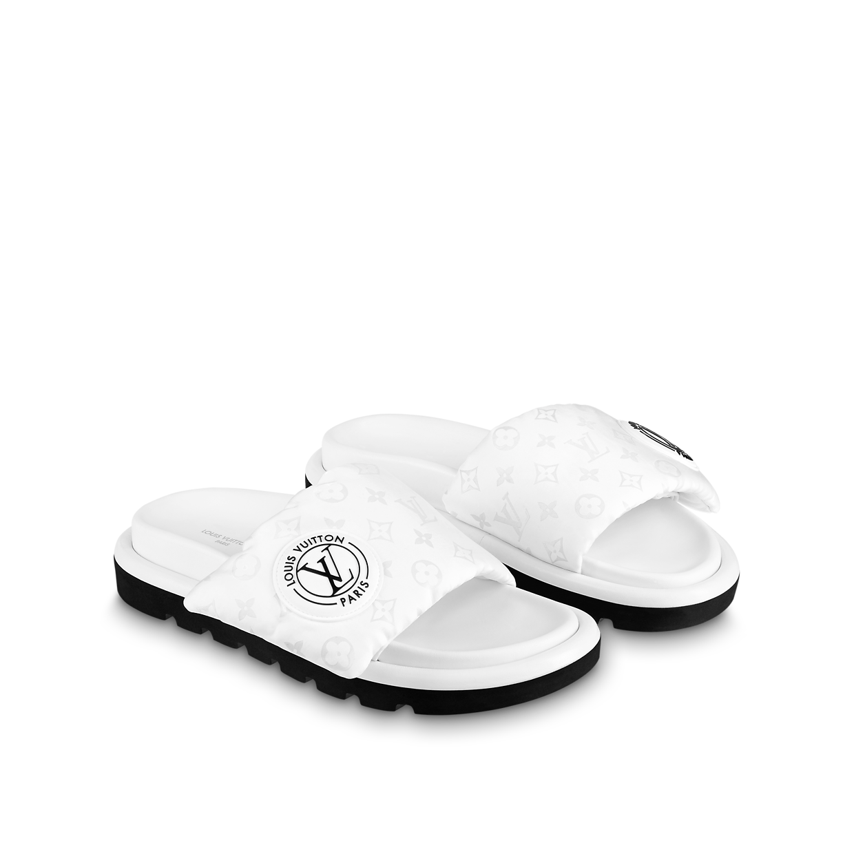 pool pillow comfort mules black